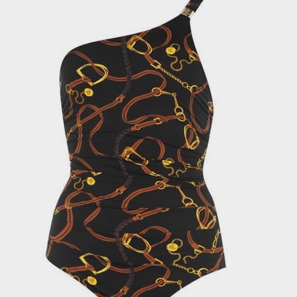 RALPH LAUREN Black Equestrian Horse Swimsuit NEW! - Picture 9 of 9